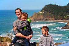 Taylor Family at Haceta Head Lighthouse viewpoint Florence Oregon Coast 1