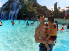 Taylor Family in Wave Pool at Universal Volcano Bay Water Theme Park Orlando 5