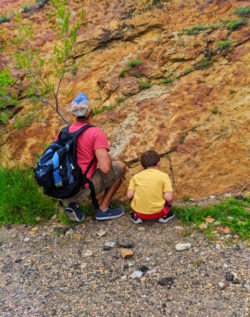 Taylor Family looking for fossils at Dinosaur Ridge Morrison Denver Colorado 1