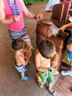 Taylor Family with Tapu Tapus at Universal Volcano Bay Water Theme Park Orlando 1