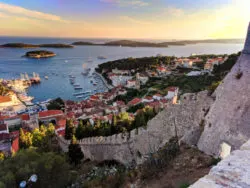 View of Hvar from Fortica Fortress Spanjola Hvar Croatia 2