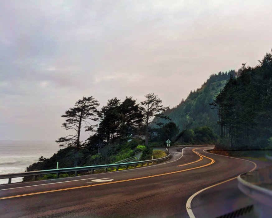Winding road at Cape Perpetua Florence Oregon Coast 1