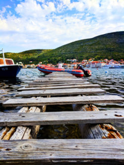Wooden dock on the bay in Vis Croatia 1