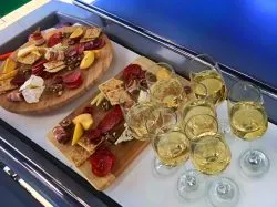 Champagne and charcuterie in Marina Kastela Split Croatia 1