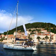 Med Sailing Holidays sailboat in port of Vis Croatia 1