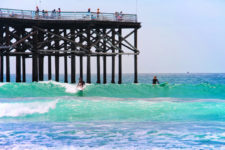 Surfers at Pacific Beach Pier San Diego California 1