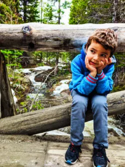 Taylor Family Hiking at Alberta Falls Rocky Mountain National Park Colorado 2