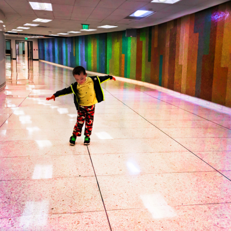 Taylor Family at LAX terminal 2