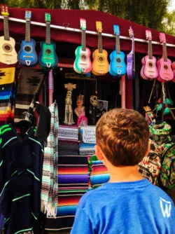 Taylor Family at guitar stand at Old Town San Diego California 1