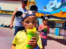 Taylor Family eating ice cream on Pixar Pier Disneys California Adventure 3