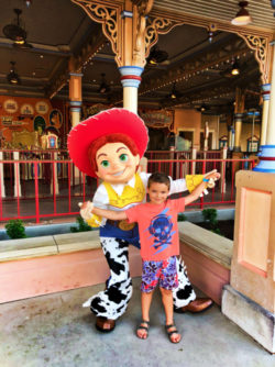 Taylor Family with Jessie at Toy Story Mania Pixar Pier Disneys California Adventure 1