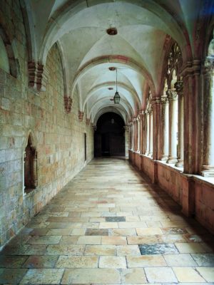 Colonnade at Dominican Monastery by Eastern Gate Old Town Dubrovnik Croatia 1
