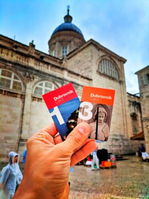 Dubrovnik in the rain Dubrovnik cards in Old Town tourist attractions Croatia 1