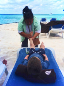 Getting massage on beach on Isla Mujeres Quintana Roo Mexico from FIAB 1