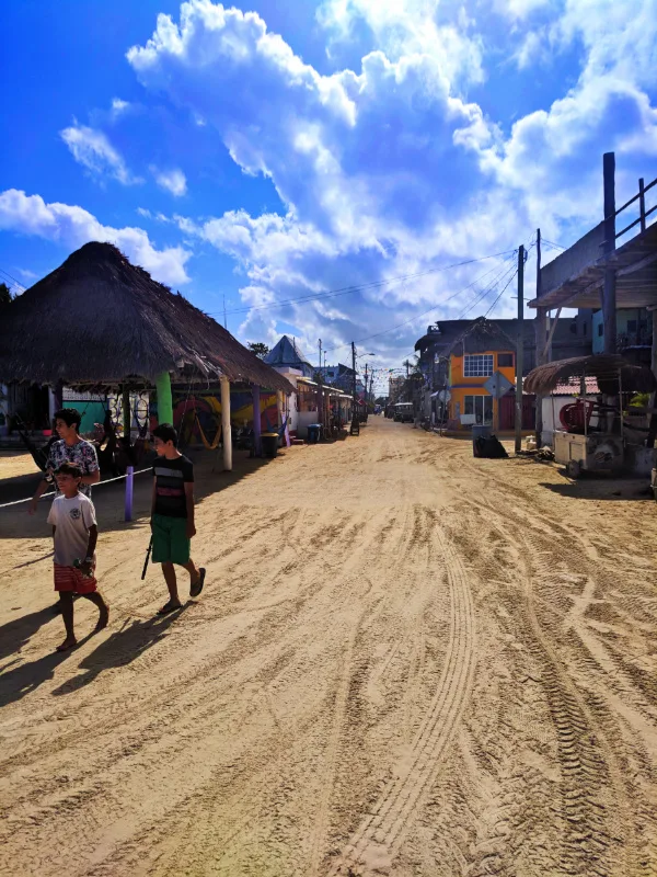 Downtown Holbox dirt roads Isla Holbox Yucatan 1