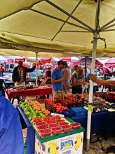Farmers market in Stradum at Jesuit Steps Old Town Dubrovnik Croatia 1