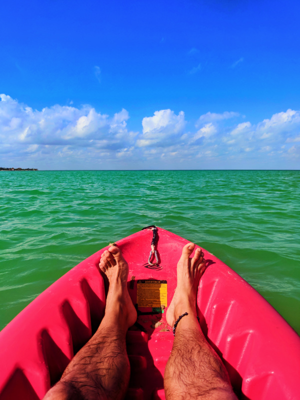 Kayaking in the Caribbean off Isla Holbox Yucatan 1