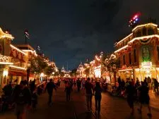 Main Street USA Disneyland at night 2