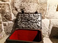 Medieval Treasure Chest at Rectors Palace Museum Old Town Dubrovnik Croatia 1