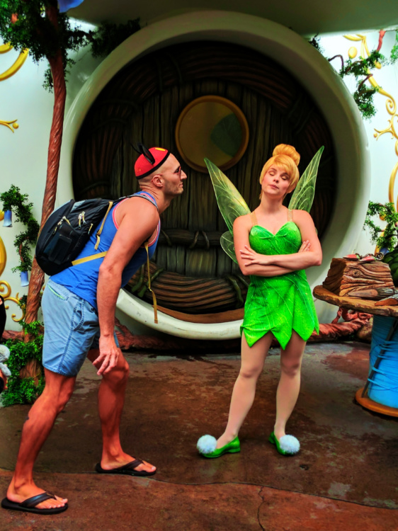 Rob Taylor with Tinkerbell in Disneyland Anaheim California 1