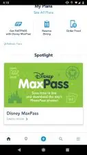 Disneyland App MaxPass