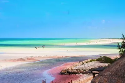 View of Colorful Caribbean from Villas Flamingos Isla Holbox 1b