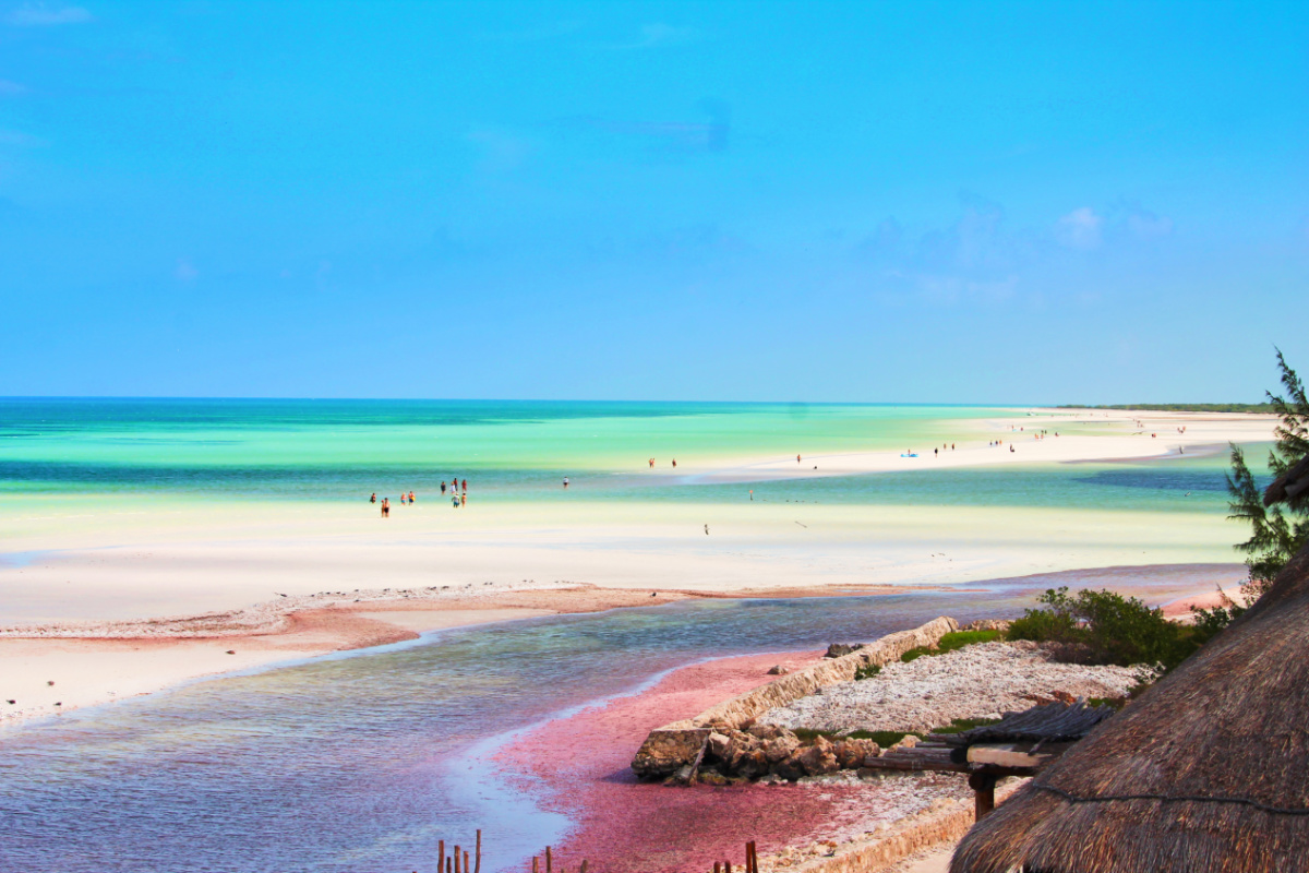 View of Colorful Caribbean from Villas Flamingos Isla Holbox 1b