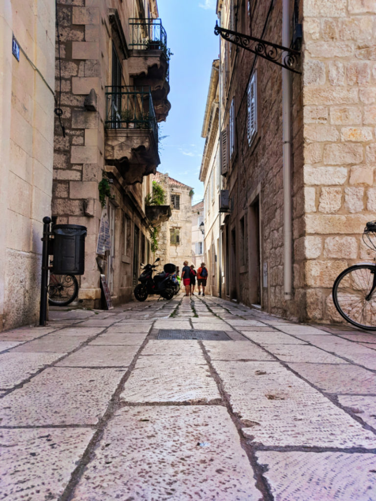 Cobblestone street in Vis Croatia 1
