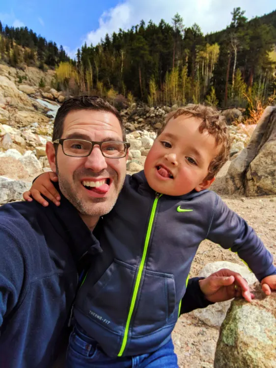 Fall Colors Taylor Family at Adams Falls in Rocky Mountain National Park 7