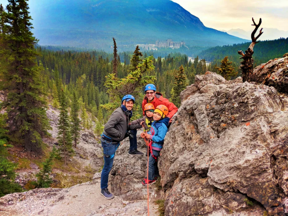 Taylor Family Rock Climbing with Ridgeline Guiding Banff Alberta 1