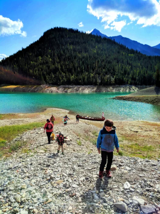 Taylor Family canoeing with Kananaskis Outfitters Canmore Alberta 4