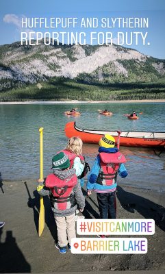 Kananaski Outfitters Canoeing in Canmore Instagram Story