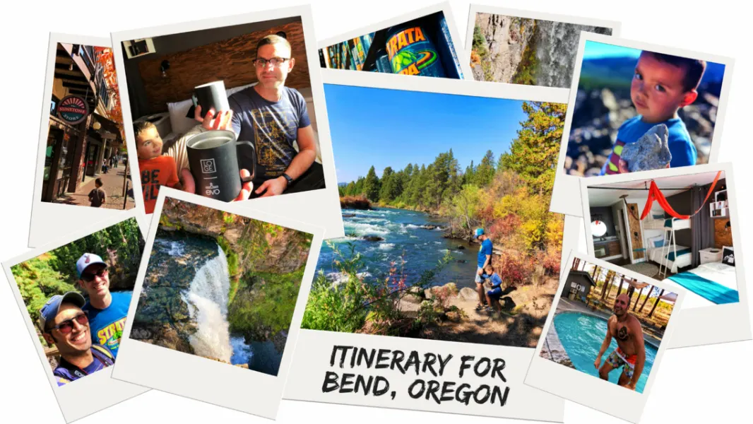 Perfect Bend itinerary for a week in Central Oregon. Hiking, biking, breweries and staying at LOGE Camps Entrada is ideal for a travel to Bend, Oregon. 2traveldads.com