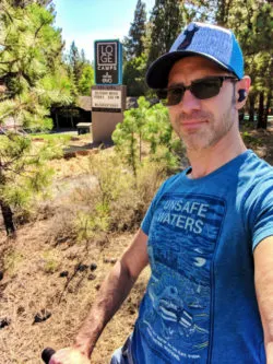 Chris Taylor biking from LOGE Camps Entrada Bend Oregon 2