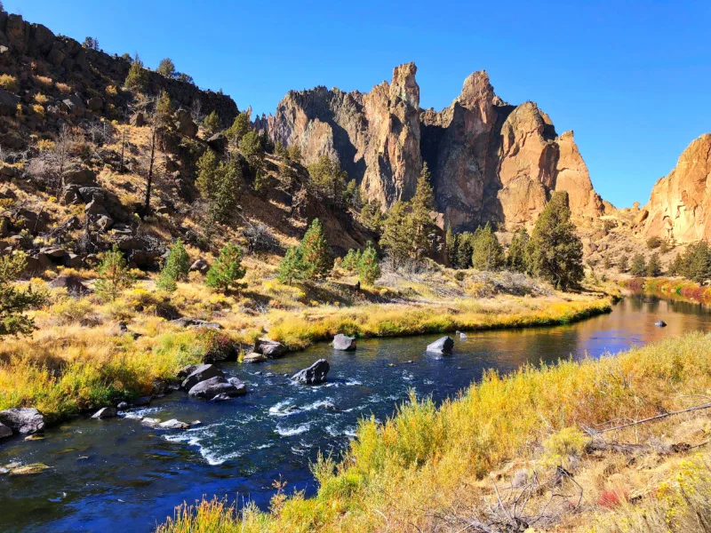 Christian Brothers formation above Crooked River Trail Smith Rock State Park Terrabonne Oregon 3