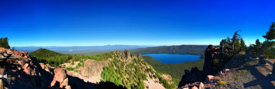 Panorama from Paulina Peek Newberry Caldera National Volcanic Monument Bend Oregon 1