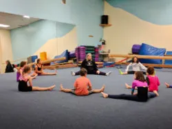 Taylor Family doing gymnastics and yoga in Poulsbo 1