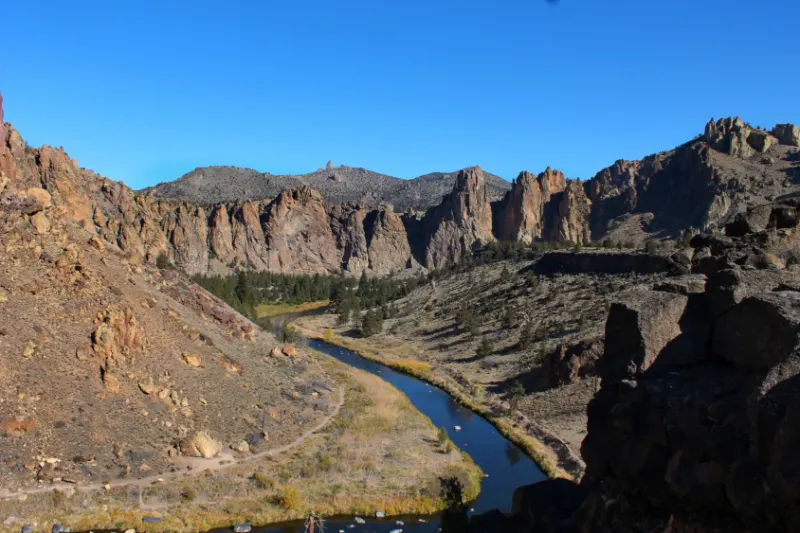 View of Homestead Trail on Crooked River Smith Rock State Park Terrabonne Oregon 2