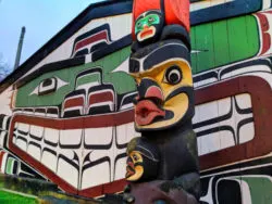 First Nations totem poles at Thunderbird Park Royal BC Museum Victoria BC 5