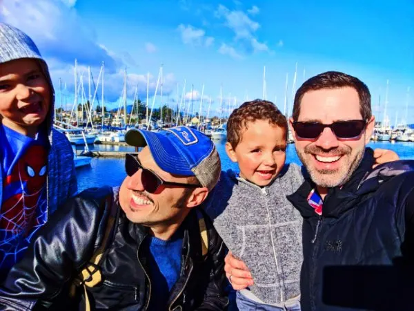 Taylor family at waterfront Marina Sidney BC 2