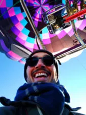 Rob Taylor at Morning hot air ballooning at Red Rocks Park Gallup NM 1