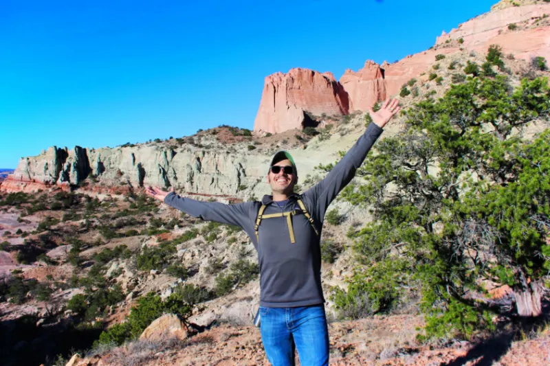 Rob Taylor hiking Pyramid Trail Red Rocks State Park Gallup NM 1