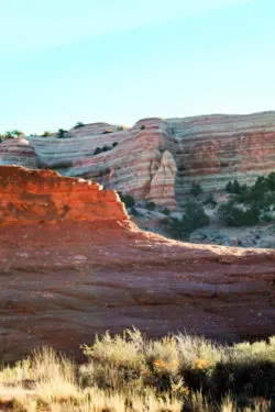 Sandstone Layers while hiking Pyramid Trail Red Rocks State Park Gallup NM 7