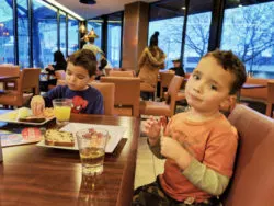 Taylor Family at breakfast Seattle Hyatt House 1