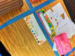 Olivers school desk first day of public school 1