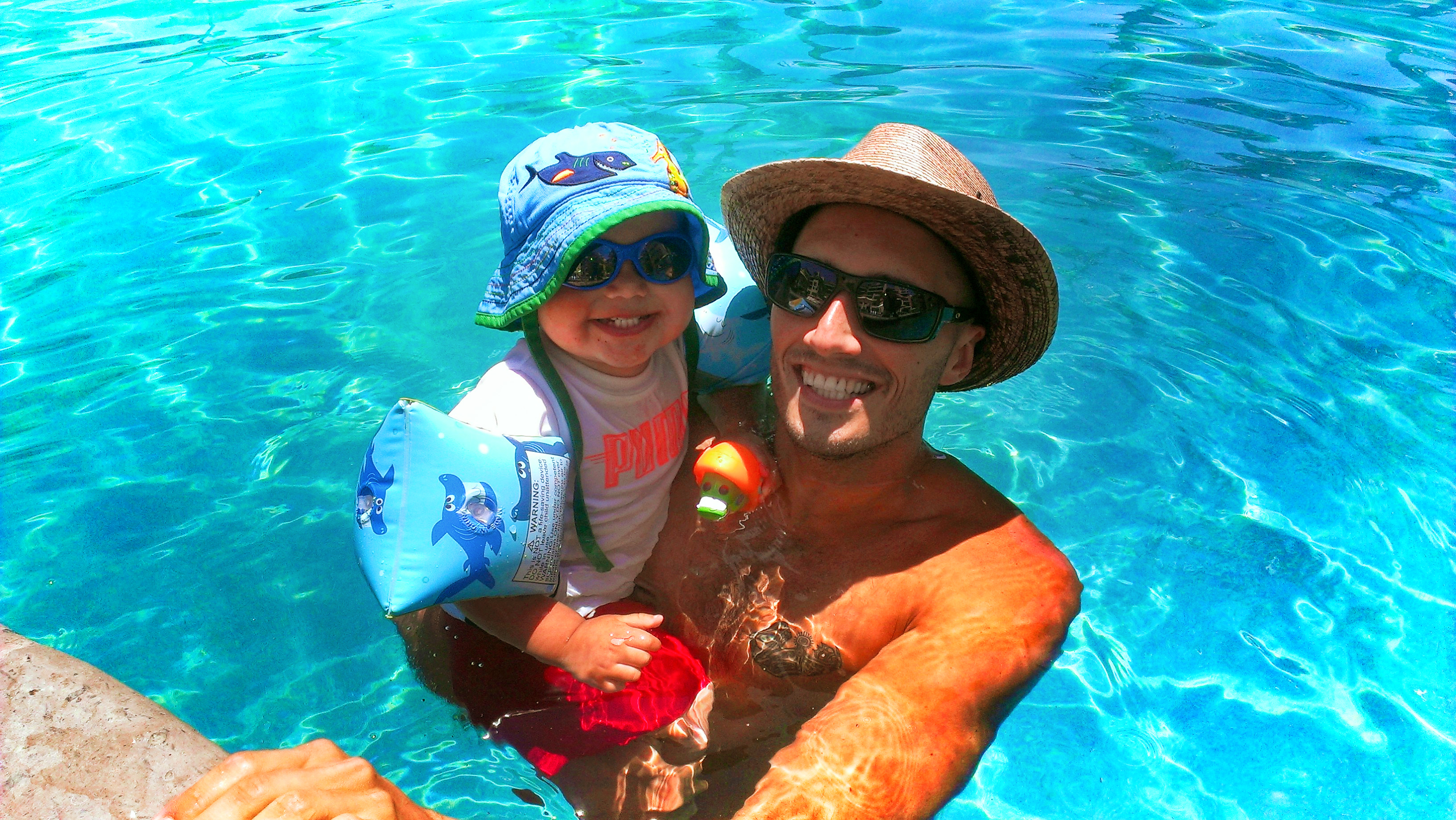 Taylor Family in pool at Marina Fiesta Cabo San Lucas 1