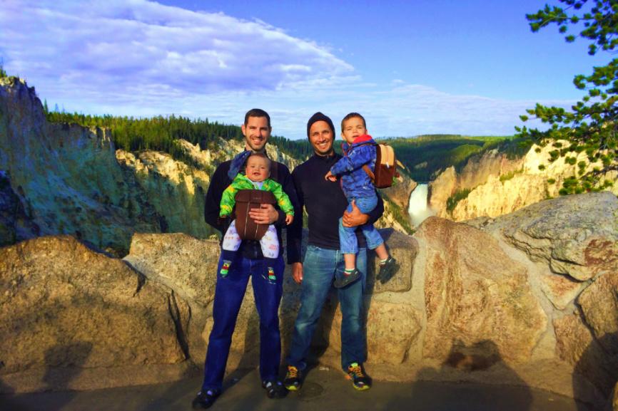 2TravelDads Taylor Family at Grand Canyon of Yellowstone 1b