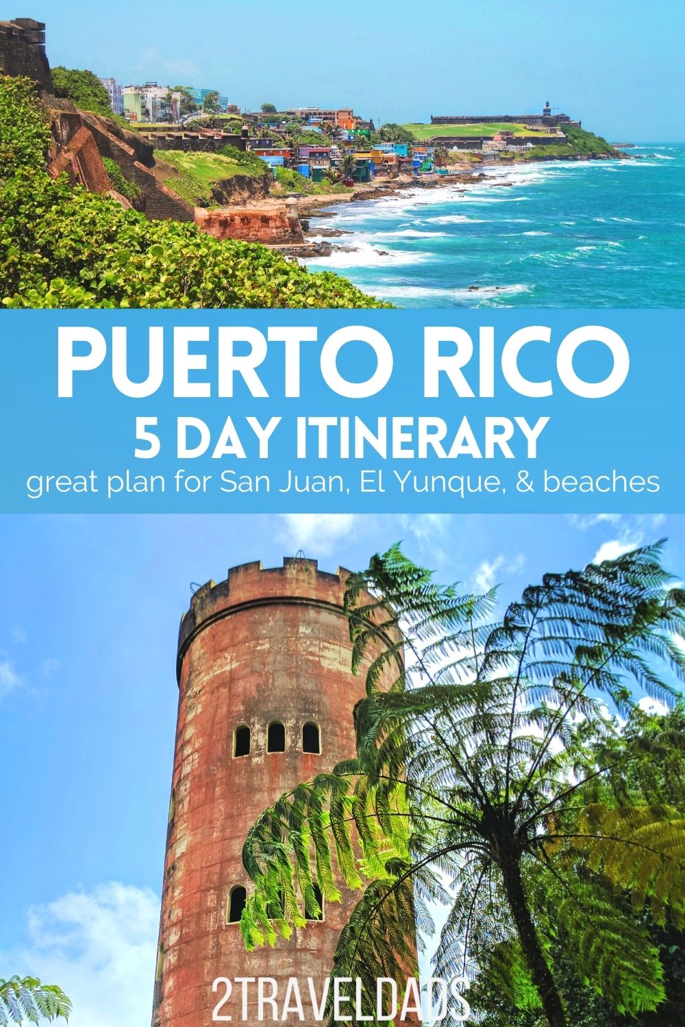 Perfect 5 day Puerto Rico itinerary for visiting Old San Juan, El Yunque National Rainforest and incredible beaches. Where to stay and things to do in Puerto Rico for an easy, amazing Caribbean trip