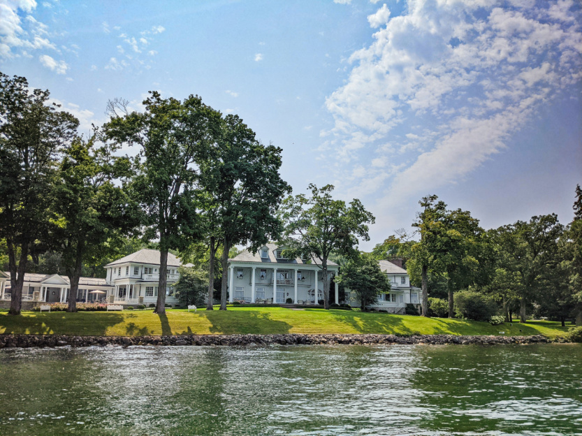 View of Beautiful Mansions from Lake Geneva Cruises Wisconsin 4