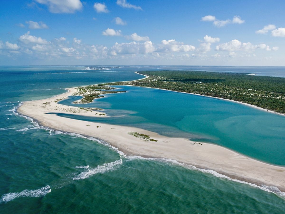 Aerial View of Cayo Costa State Park Fort Myers Florida